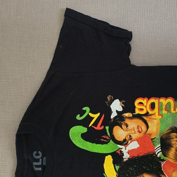 TLC T-Shirt Men's Black Size S 100% Cotton Graphic Print Short Sleeves Crew Neck - Picture 5 of 16